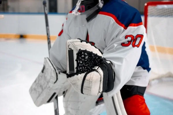 hockey goalie save